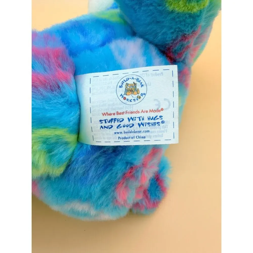 Build A Bear Plush Peace & Friendship Blue Teddy Bear 14